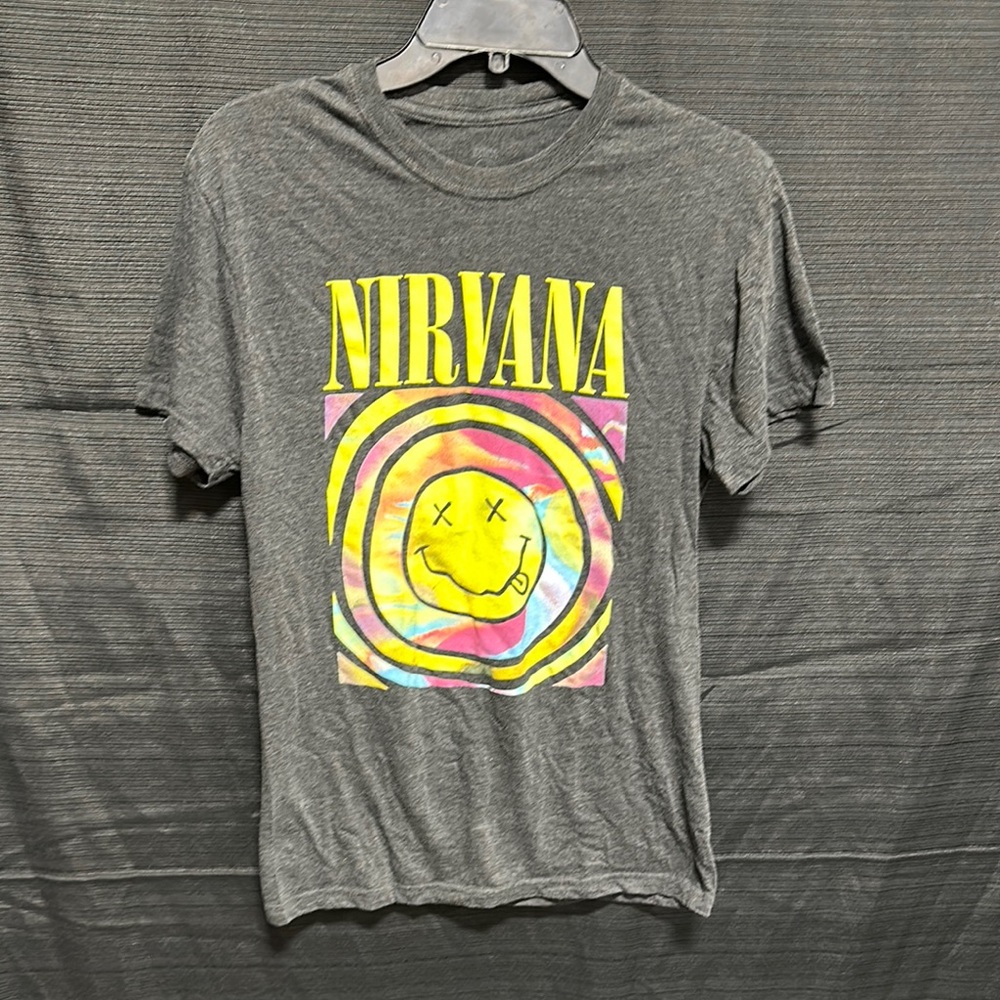 NIRVANA Tie Dye SMILEY‎ LOGO Official T-Shirt / Size S / box 27-19